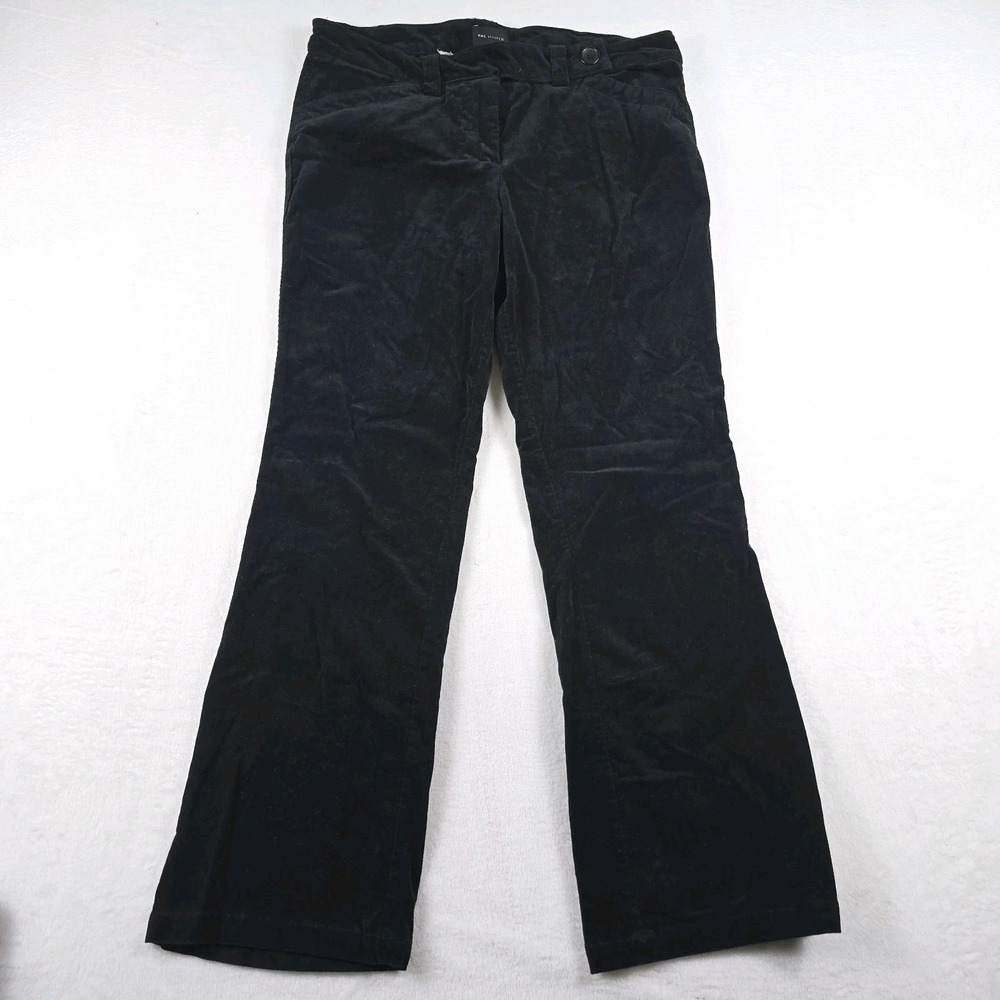 The Limited Black Corduroy Bootcut Pants Womens Size 12 Mid Rise Stretch Flare
